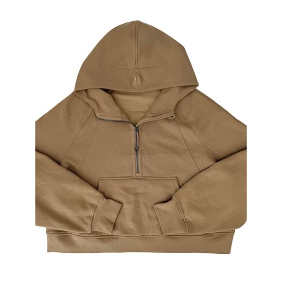 Lululemon tan scuba 1/2 zip hoodie - size XL/XXL - Picture 2 of 5